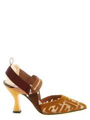 Fendi Brown Polyamide High Heel Pumps - EU37/US7