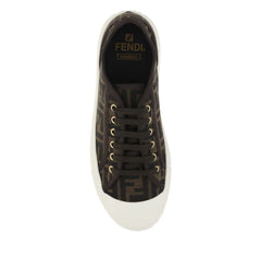 Fendi Brown Polyamide Low Top Sneakers - EU41.5/US8.5