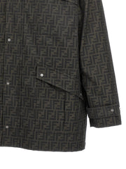 Fendi Brown Polyester Full-Length Jacket