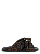 Fendi Brown Polyester Slides - EU40/US10
