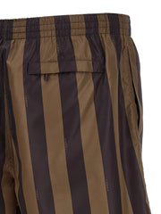 Fendi Brown Polyester Swim Shorts