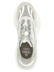 Fendi Gray Calfskin Athletic Sneakers
