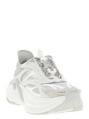Fendi Gray Calfskin Athletic Sneakers