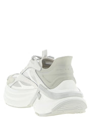 Fendi Gray Calfskin Athletic Sneakers
