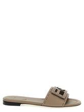 Fendi Gray Calfskin Slides - EU40/US10