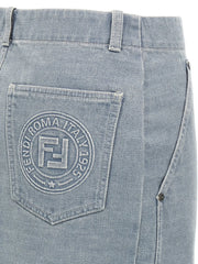 Fendi Gray Cotton Long Skirt - IT40