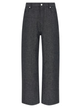 Fendi Gray Linen Straight-Leg Jeans