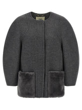 Fendi Gray Virgin Wool Coat - IT44