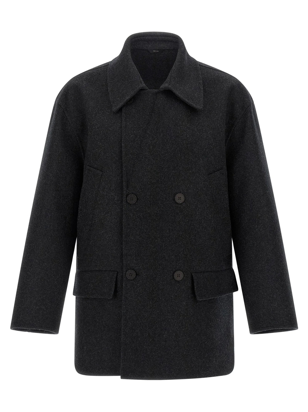 Fendi Gray Virgin Wool Coat - M