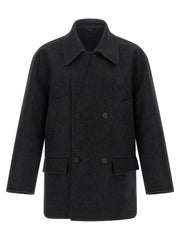 Fendi Gray Virgin Wool Coat - M
