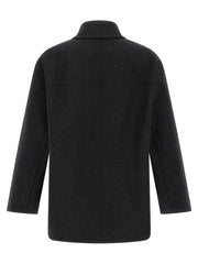 Fendi Gray Virgin Wool Coat - M