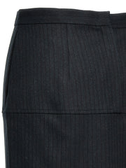 Fendi Gray Virgin Wool Midi Skirt - IT42