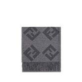 Fendi Gray Wool Scarf