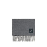 Fendi Gray Wool Scarf