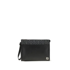 Fendi Leather FF canvas Pouch