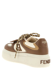 Fendi Multicolor Calfskin Platform Sneakers
