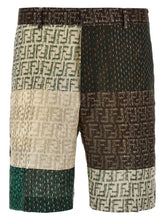Fendi Multicolor Linen Bermuda Shorts - IT46 | S