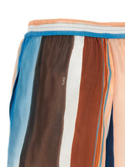 Fendi Multicolor Silk Bermuda Shorts - IT42