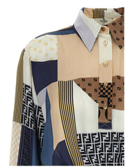 Fendi Multicolor Silk Midi Dress - IT38