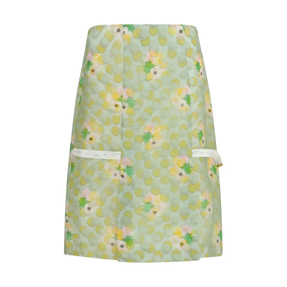 Fendi Multicolor Silk Midi Skirt - IT42 | L
