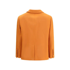 Fendi Orange Fleece Wool Coat - IT40 | M
