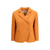 Fendi Orange Fleece Wool Coat - IT40 | M