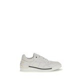 Fendi White Calf Leather Bos Taurus Low Top Sneakers