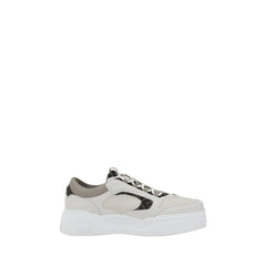 Fendi White Calf Leather Bos Taurus Low Top Sneakers - EU41/US8