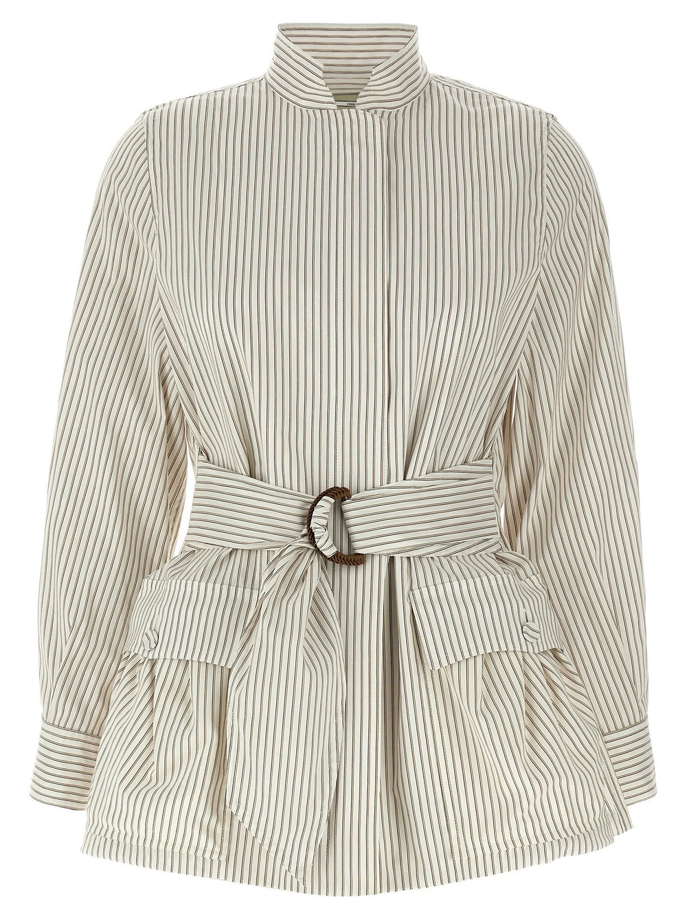 Fendi White Cotton Shell Jacket - IT42