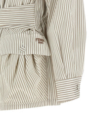 Fendi White Cotton Shell Jacket - IT42