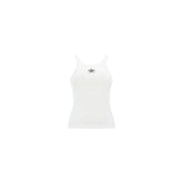 Fendi White Cotton Sleeveles T-Shirt - S