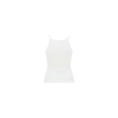 Fendi White Cotton Sleeveles T-Shirt - S