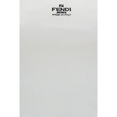 Fendi White Cotton Sleeveles T-Shirt - S