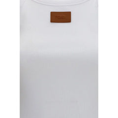 Fendi White Cotton Tank Tops