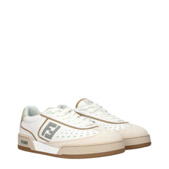 Fendi White Leather Low Tops - EU36.5/US6.5