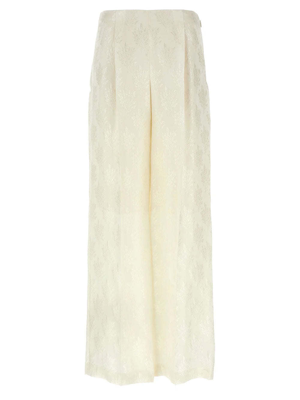 Fendi White Silk Casual Pants