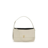 Ferragamo Beige Calf Leather Bos Taurus Shoulder Bag