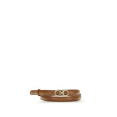 Ferragamo Beige Calf Leather Bos Taurus Thin Belt - Belts