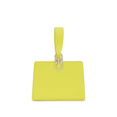 Ferragamo Bicolor Calf Leather Bos Taurus Clutch Bag