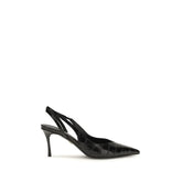 Ferragamo Black Calf Leather Bos Taurus Pumps