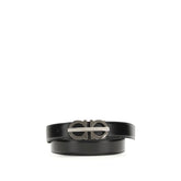 Ferragamo Black Calf Leather Bos Taurus Regular Belt