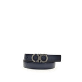 Ferragamo Black Calf Leather Bos Taurus Regular Belt