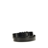 Ferragamo Black Calf Leather Bos Taurus Regular Belt