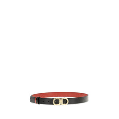 Ferragamo Black Calf Leather Bos Taurus Regular Belt