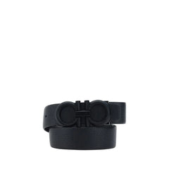 Ferragamo Black Calf Leather Bos Taurus Regular Belt