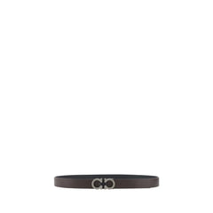 Ferragamo Black Calf Leather Bos Taurus Regular Belt