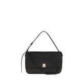Ferragamo Black Calf Leather Bos Taurus Shoulder Bag