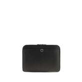 Ferragamo Black Calf Leather Bos Taurus Shoulder Bag