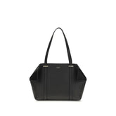 Ferragamo Black Calf Leather Bos Taurus Shoulder Bag