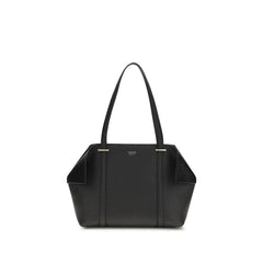 Ferragamo Black Calf Leather Bos Taurus Shoulder Bag